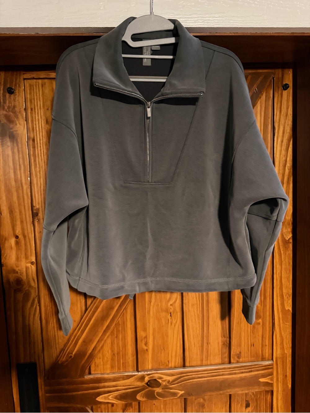Sweaty Betty Womens Zip-Up Pullover - Charcoal Gray